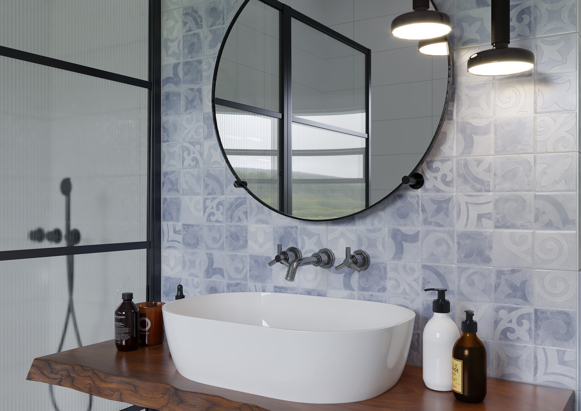 010100001216 На стену Folk Blue wall 01 - фото 11