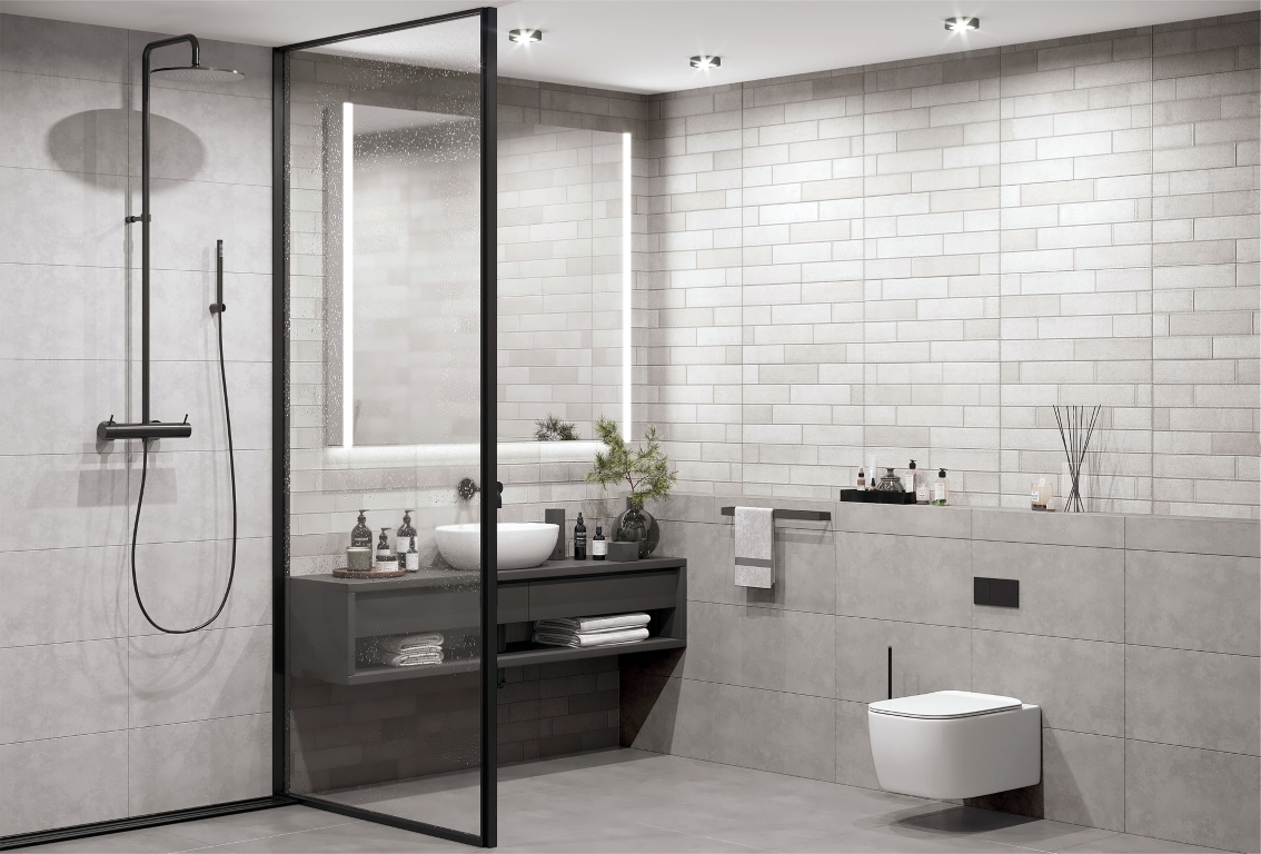 GT155VG На стену Urban brick Серый brick 30x60 - фото 9