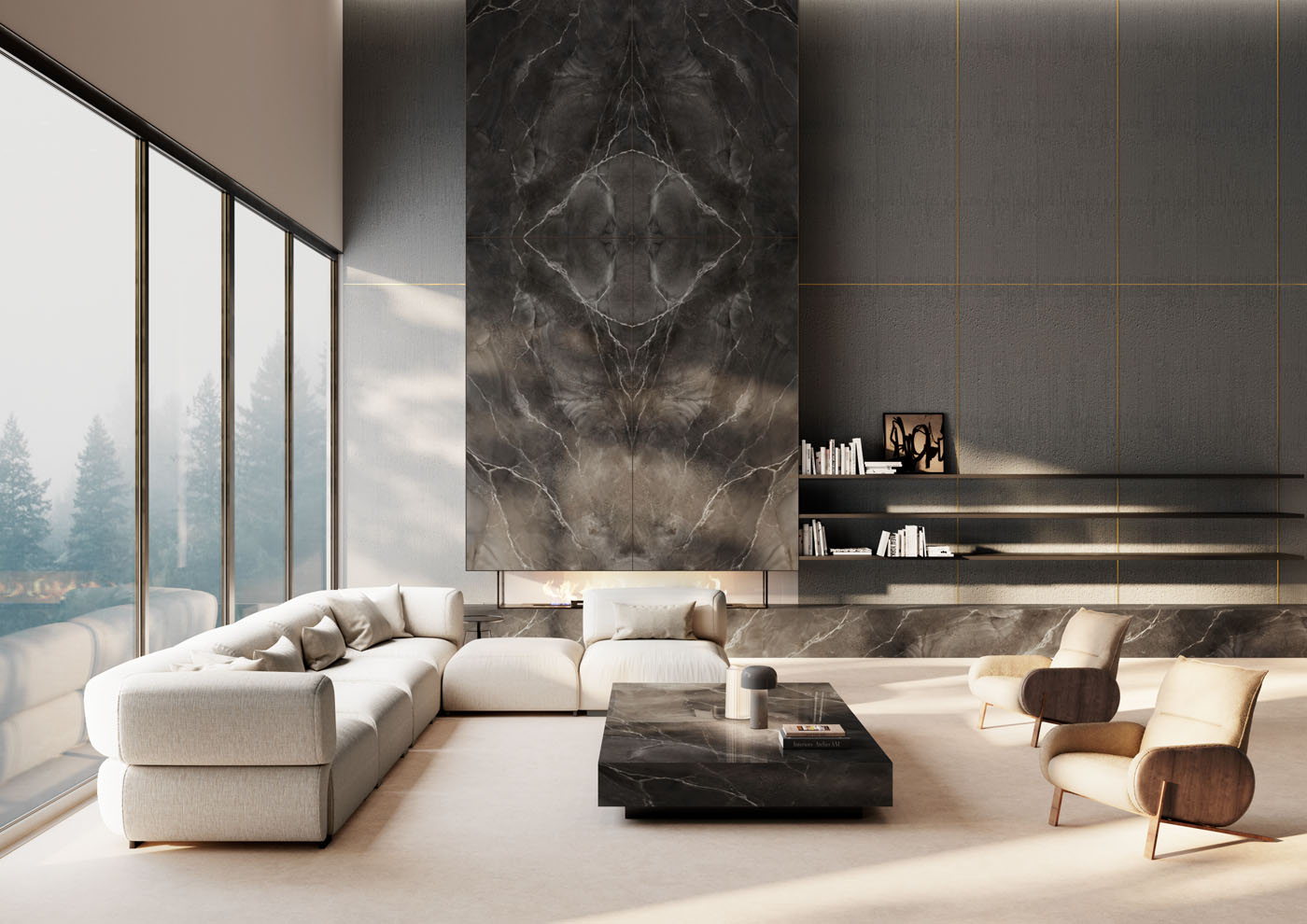 BEY7 На пол Onice OC05 Thunderstorm Polished 6mm 160x320 - фото 6