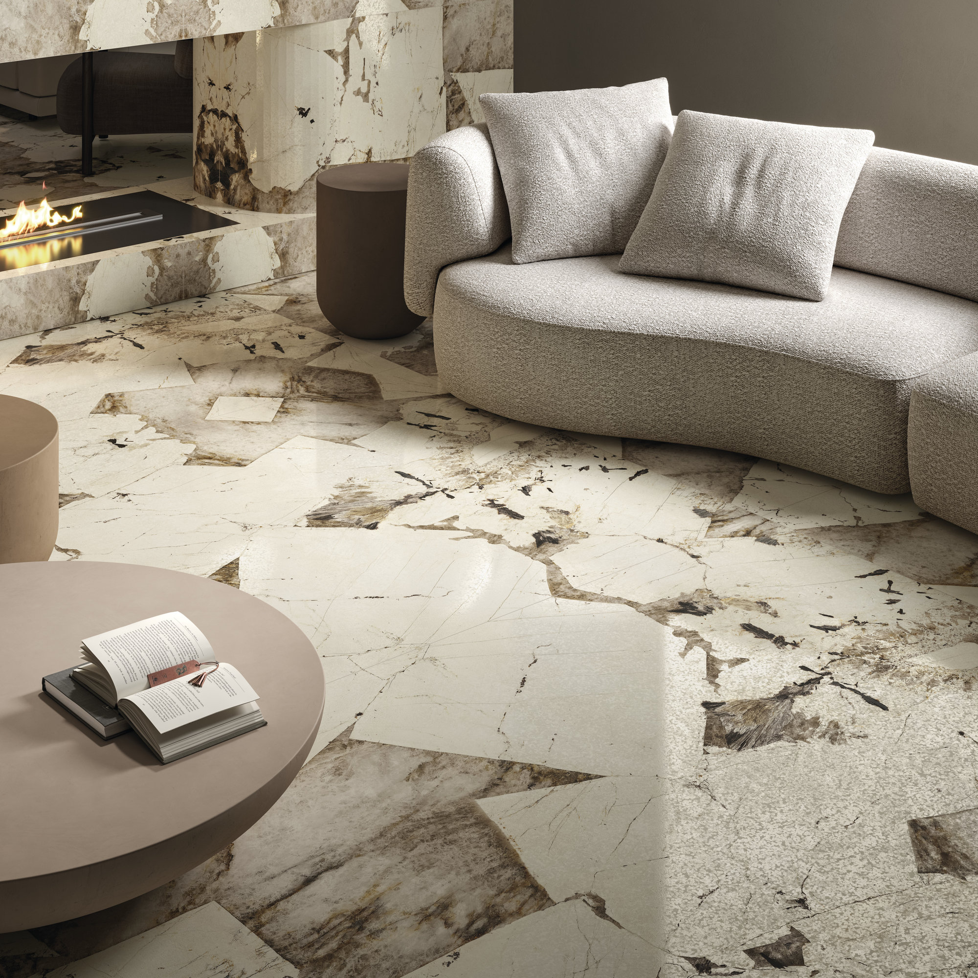 L175562MF6  На пол Marmi Maxfine Brazilian Blue Lucidato 6mm 75x150 - фото 9