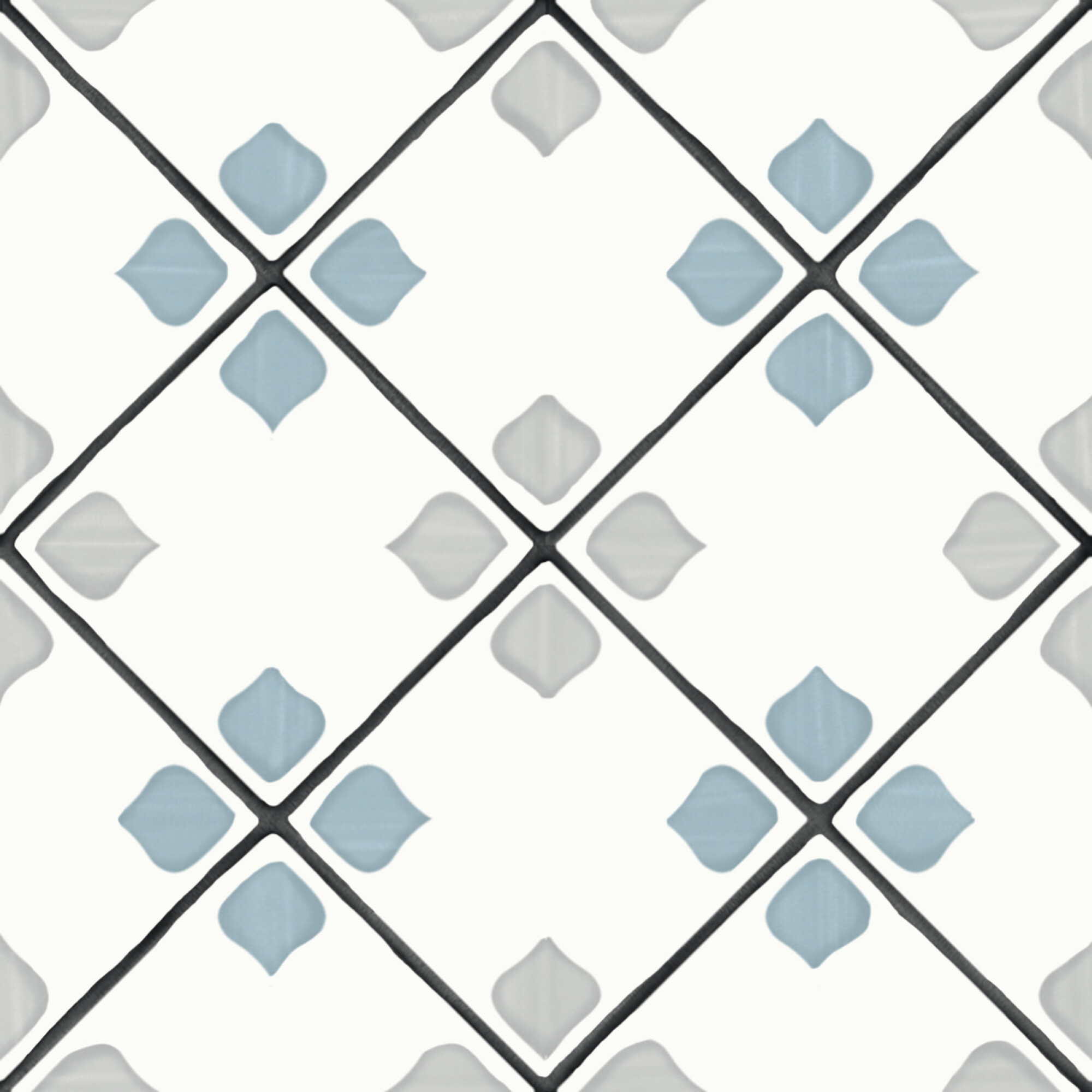 3356231083 На пол Tanger Silver Rhomb 12.3x12.3 - фото 2