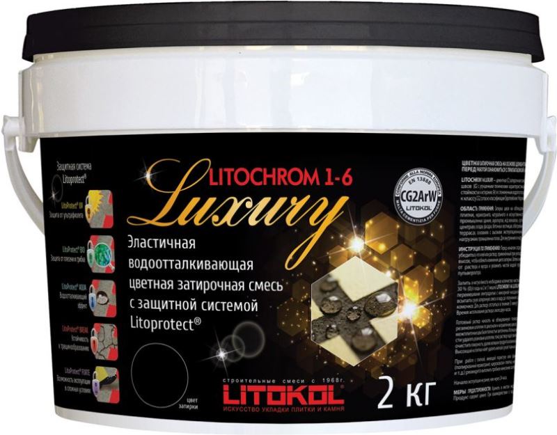  Litochrom 1-6 Luxury LITOCHROM 1-6 LUXURY C.100 светло-зеленый 2кг - фото 3
