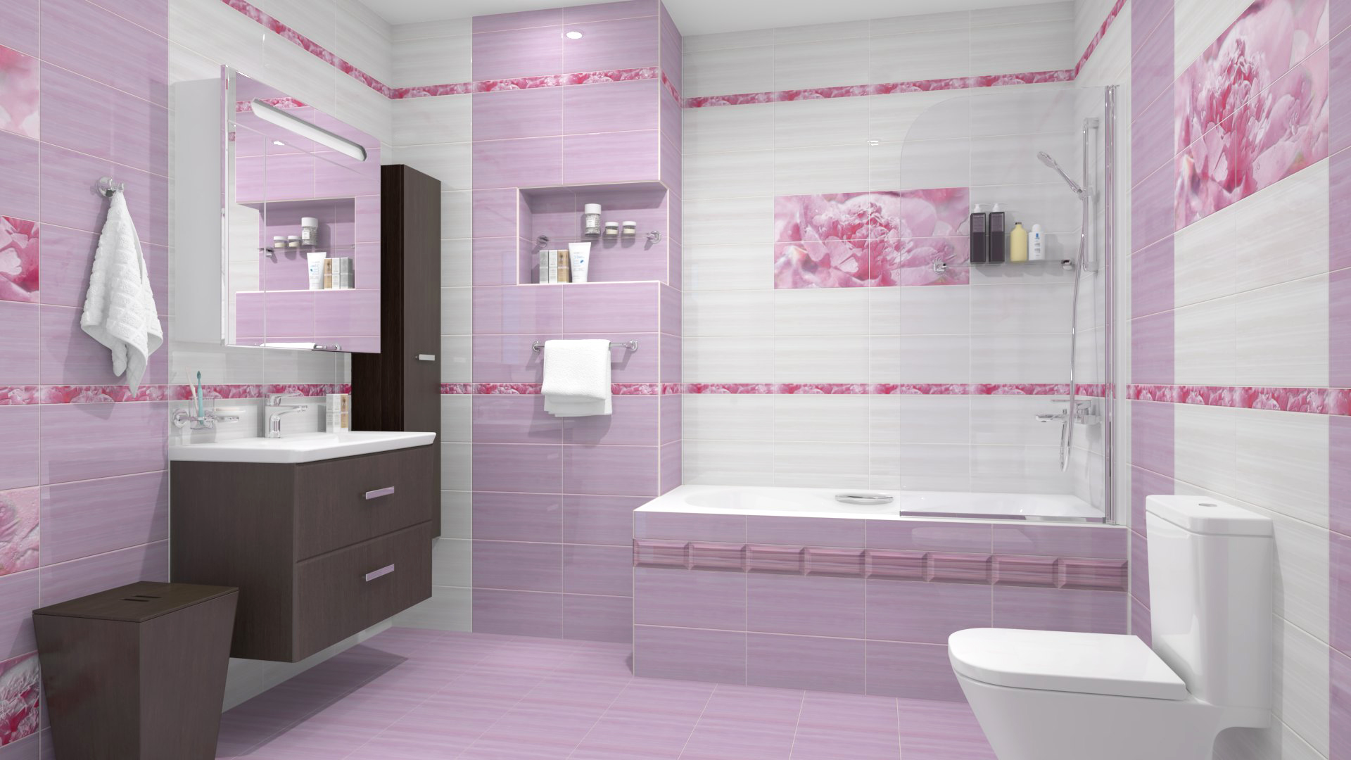 br1020D281-2 Бордюр Peony Цветы рельефный 2 - фото 3