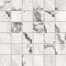 610110001184 На пол Forte dei Marmi Quark Oyster White Mosaic Lapp Rett 30x30