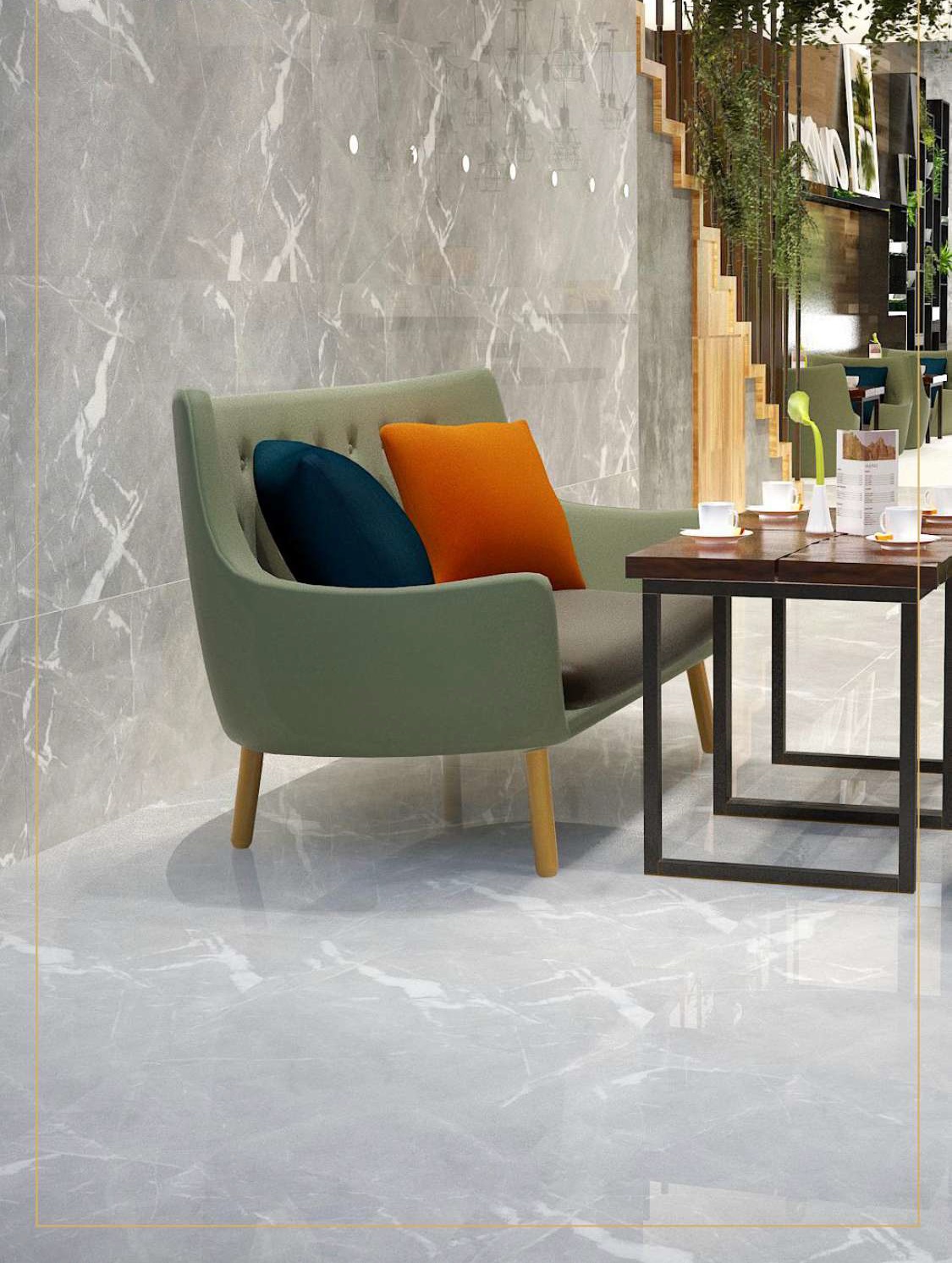 N9406T46 На пол Valdez Light Gray Nano Polish Rect 60х120 - фото 6