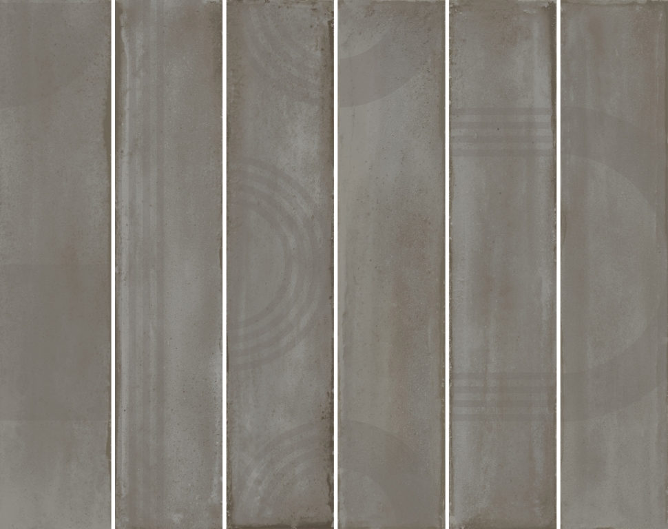 KMP3STA004RN6X Панно Мажорель Серый глянцевый (из 6 частей 6х28.5) 36x28.5x1 - фото 3