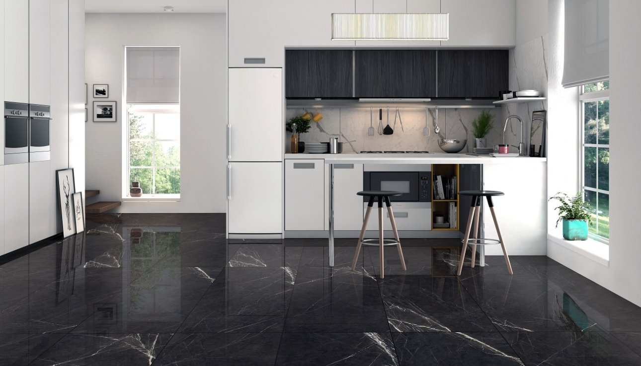 OC0000148 На пол Perlato Black Glossy 60x120 - фото 4