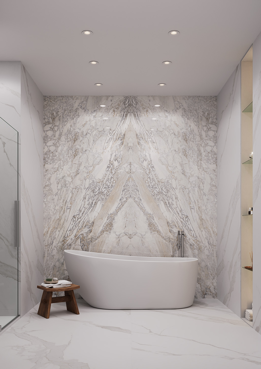 На пол Polished Metalyn Beige Elegance 120х120 - фото 11