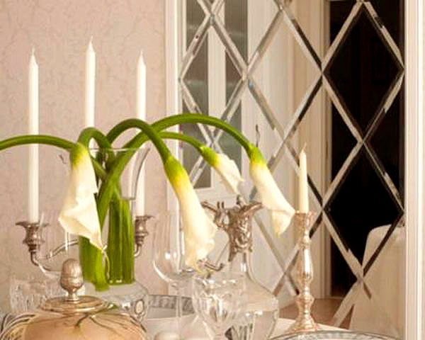 КЗС1-01 На стену Зеркальная плитка Серебряная с фацетом КЗС1-01 18x18 - фото 5