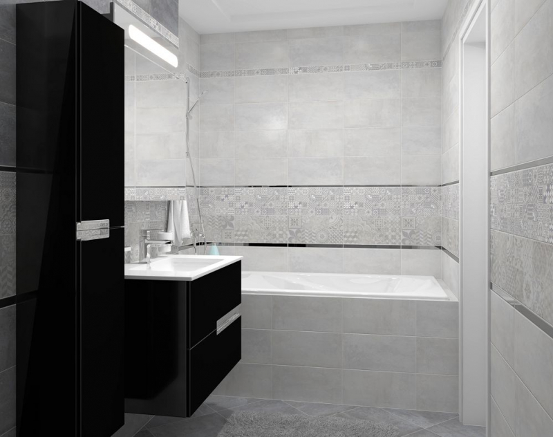 08-00-06-453 На стену Bastion Серый Серая Мозаика - фото 13