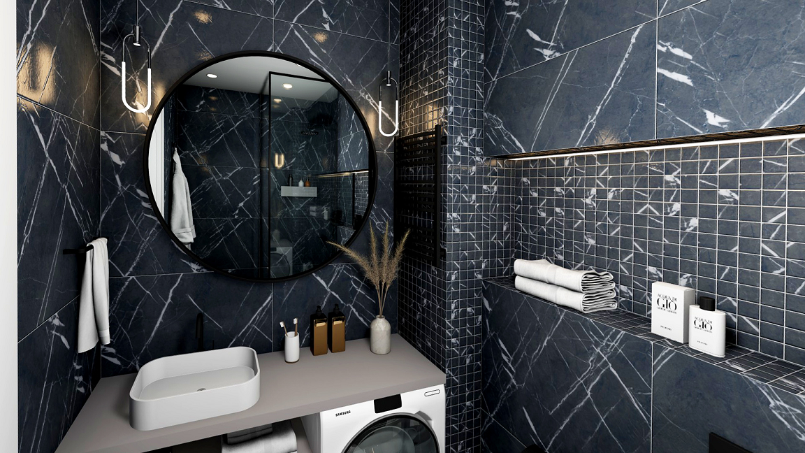 AB 1070G На пол Black Marquina Gloss - фото 3