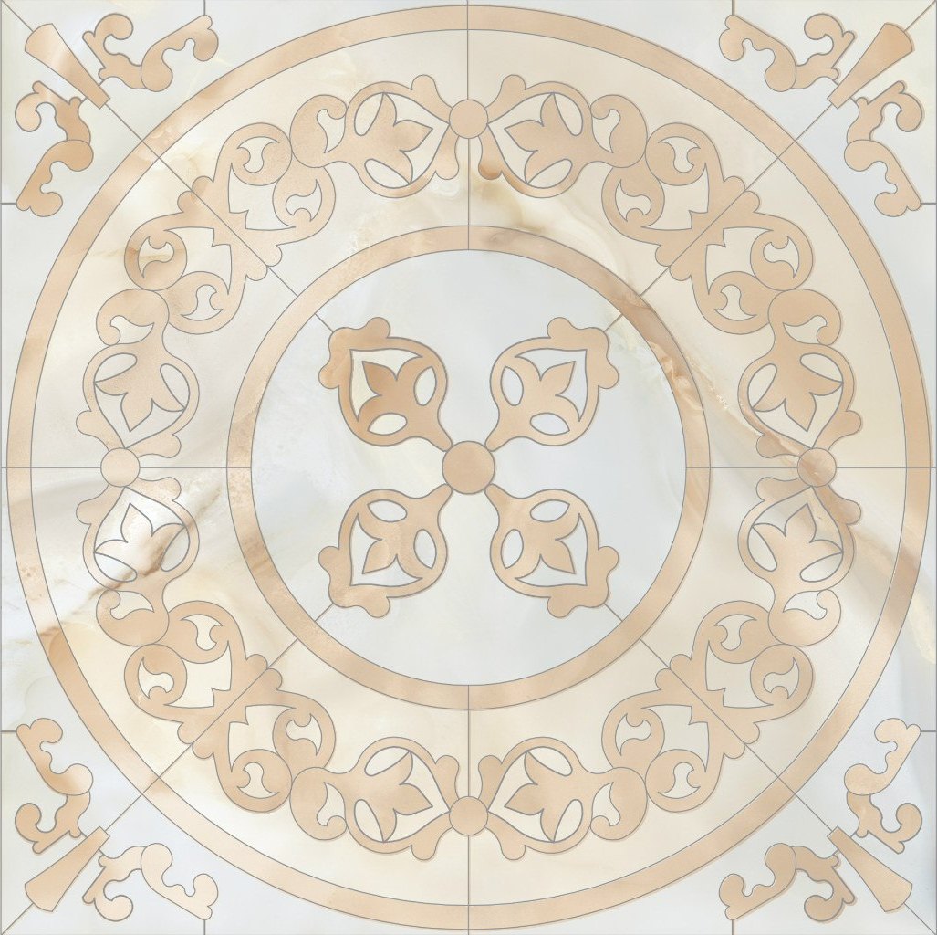 Декор керамогранит Kerranova Onice Гидрорезка Жемчужная 120x120 ...