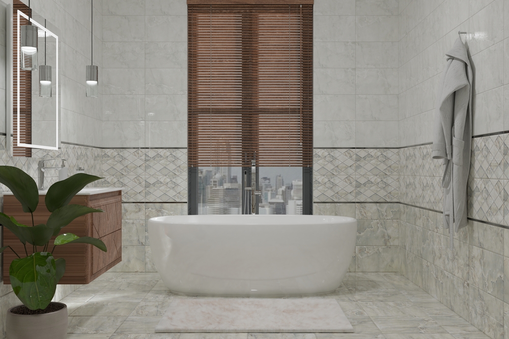 5 SE 0008 На стену Selesta Light Grey 25x50 - фото 11