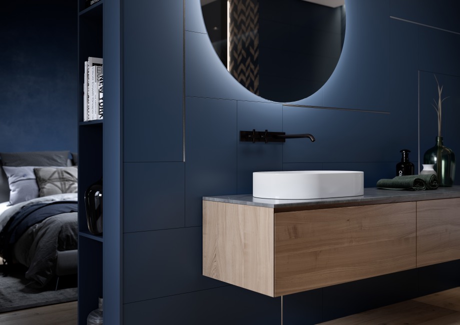 O-LYN-WIE052 Декор Love you navy Белая сатиновая А - фото 3