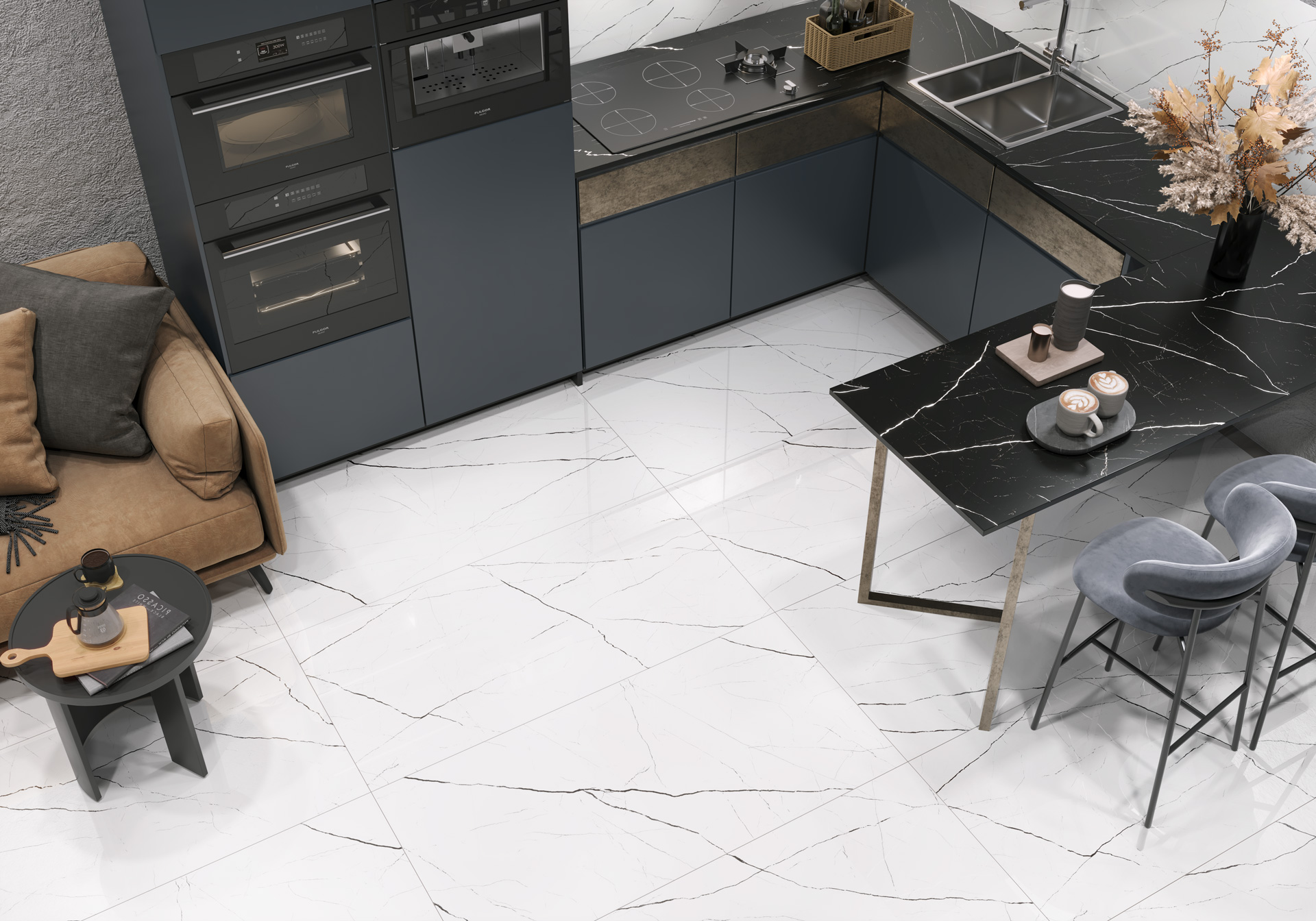 60120TWN99HG На пол Twinstone Black суперполированный 600x1200x8 - фото 7