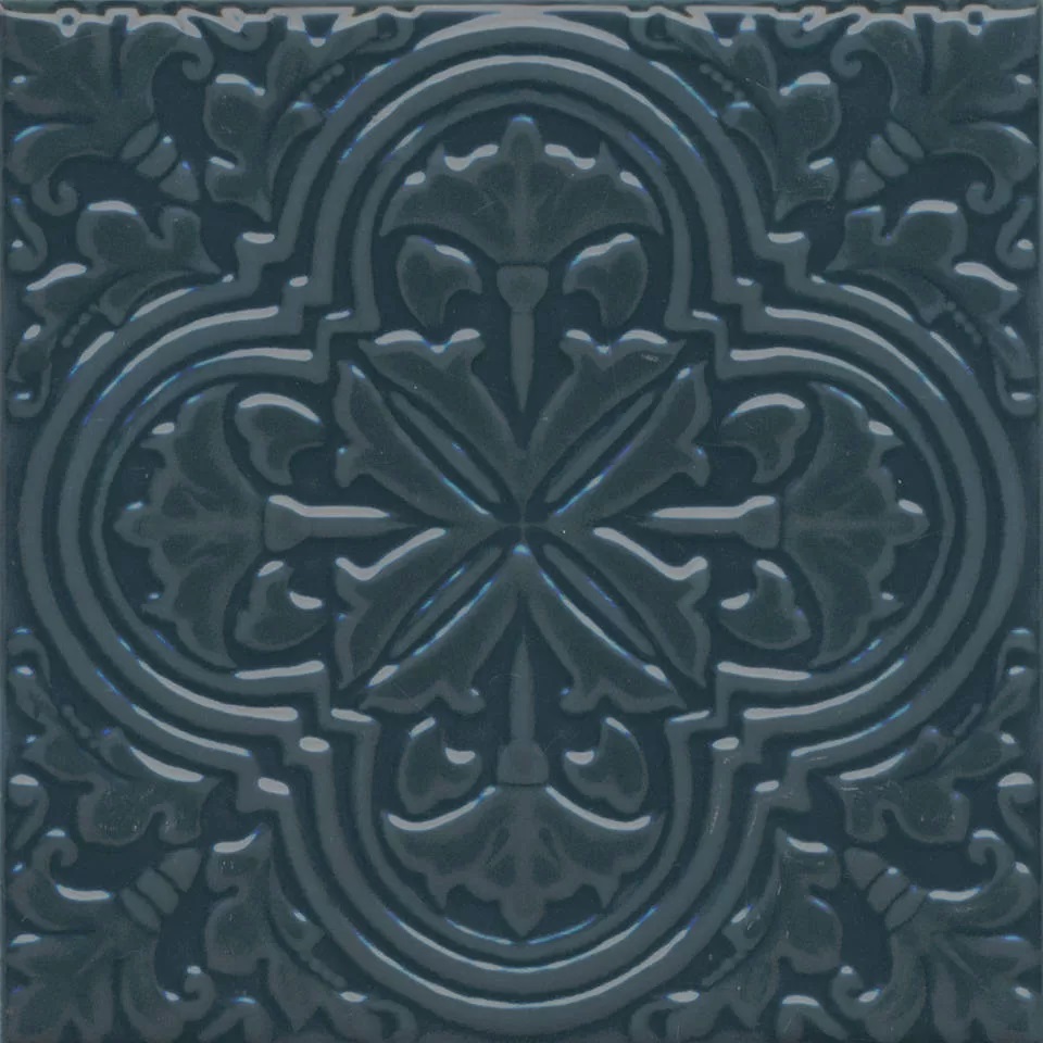 KMD3STA004BN Декор Фес Бирюзовый тёмный глянцевый 15x15x0.77