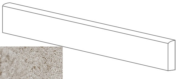 Плинтус Esedra 2.0 Battiscopa Molato Grigio 8x80