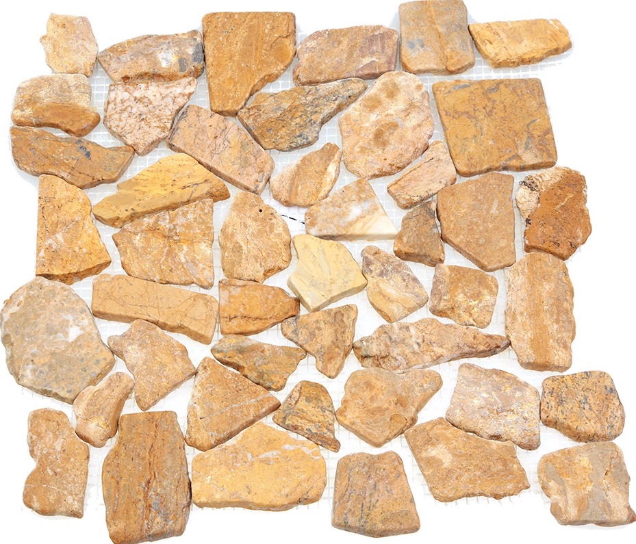 052375K MS7025 Напольная Каменная Мрамор крупный песочный квадратный 32x32