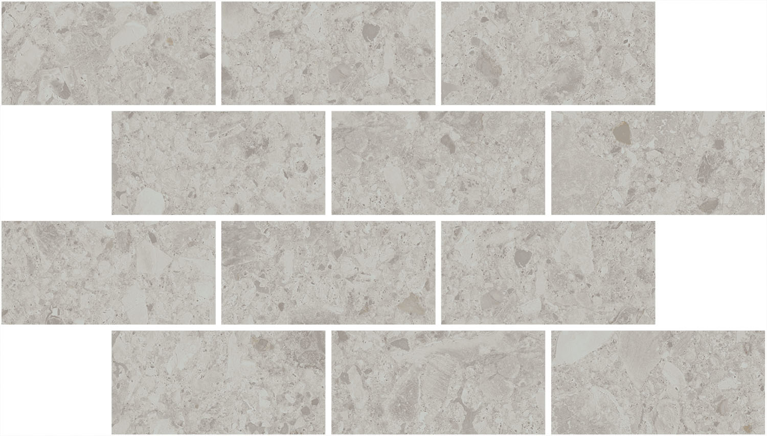 DD605820/MM Декор Чеппо ди Гре Мозаичный серый светлый матовый обрезной 34.6x20x0.9 - фото 2