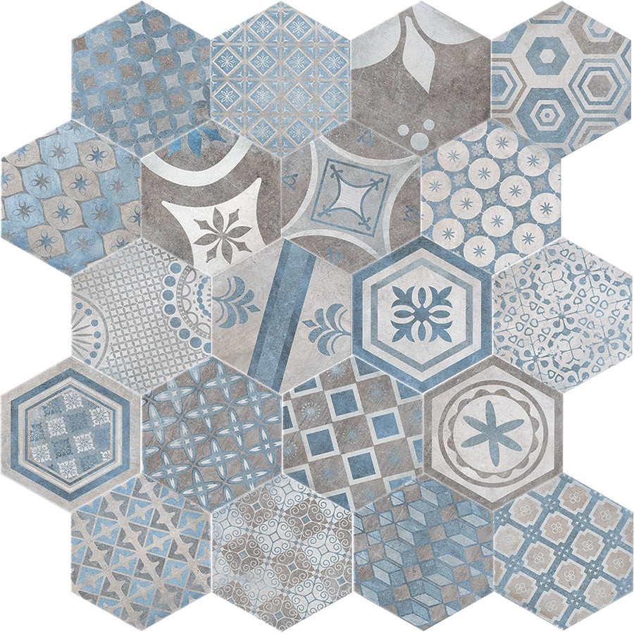 10496001 Декор New orleans Esagona French Quarter Bourbon Street 24х27.7