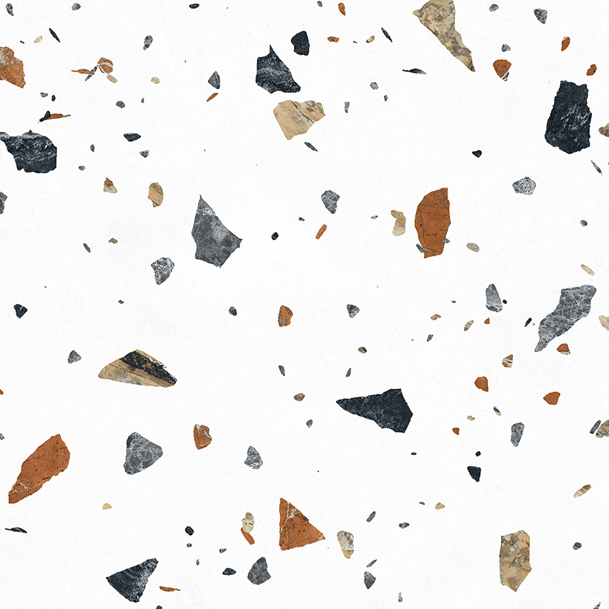 На пол Terazzo Bianco Цветной матовый карвинг 60х60 - фото 10