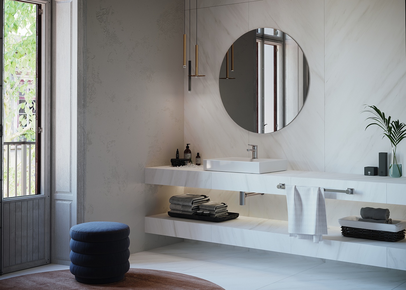 MPL-058626 На пол Persian White Persian White Satin 60x120 - фото 13