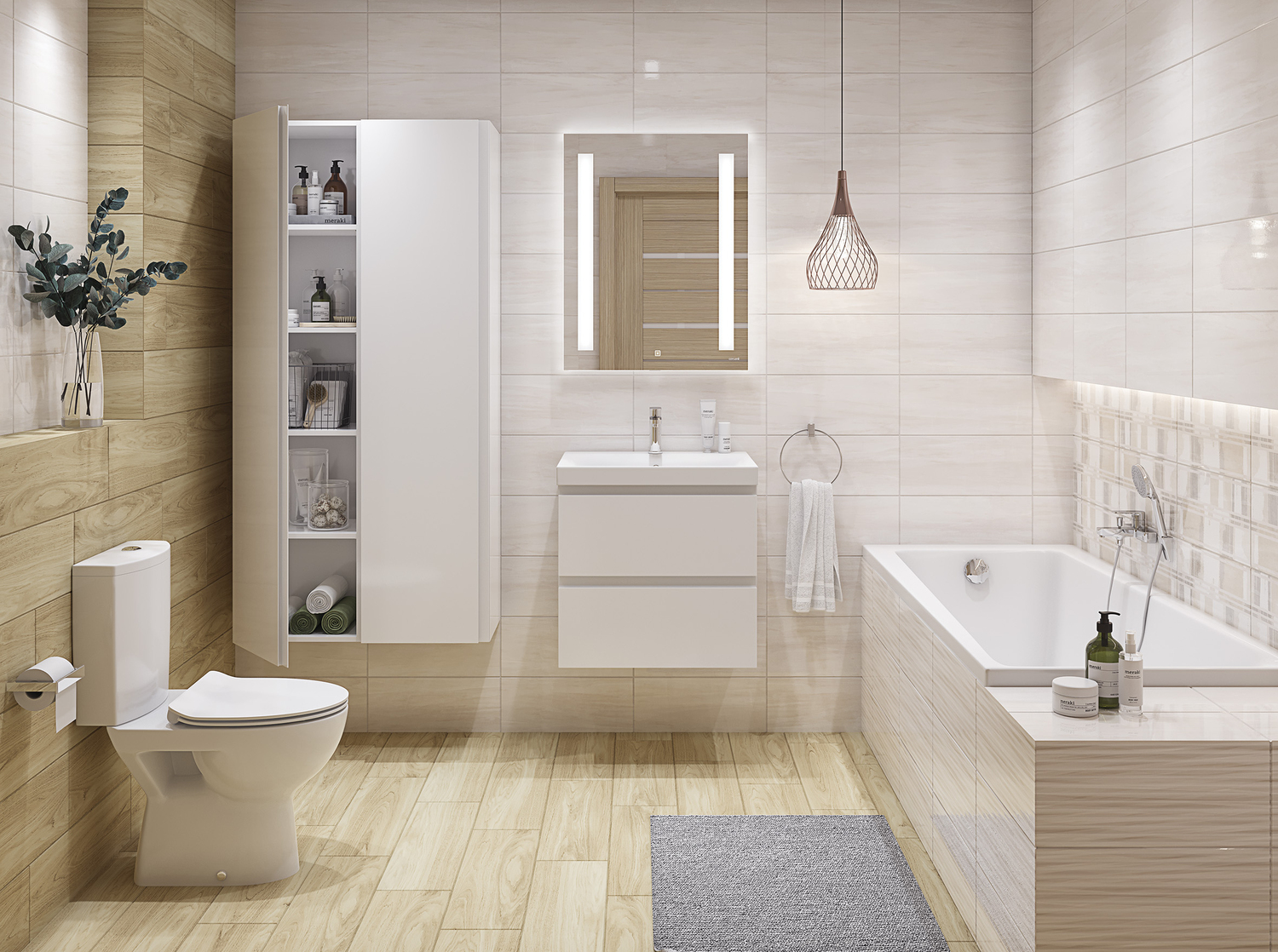 C-SW4M012D На пол Sandwood Бежевый 18.5x59.8 - фото 23