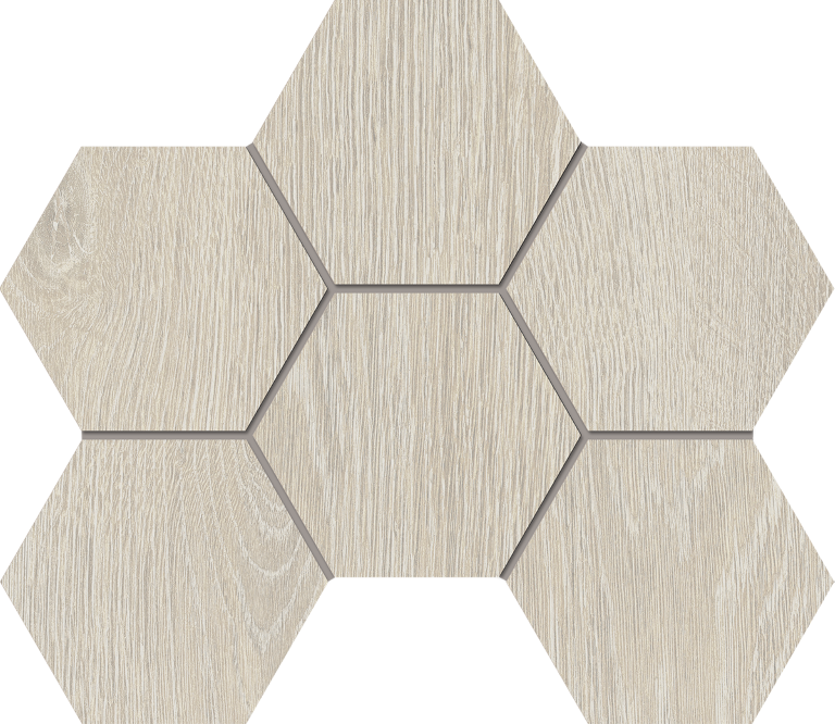 Mosaic/KW00_NR/25x28,5x10/Hexagon Декор Kraft Wood KW00 Nordic Hexagon структурированный 25x28.5