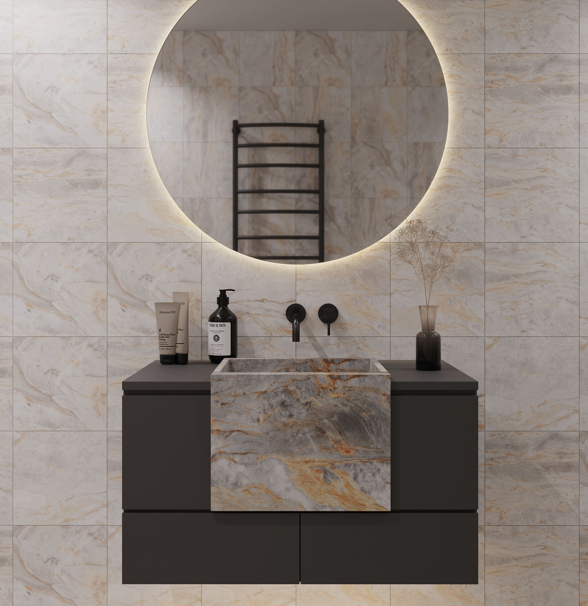 На пол Эверест Светло-серая 32.7x32.7 - фото 3