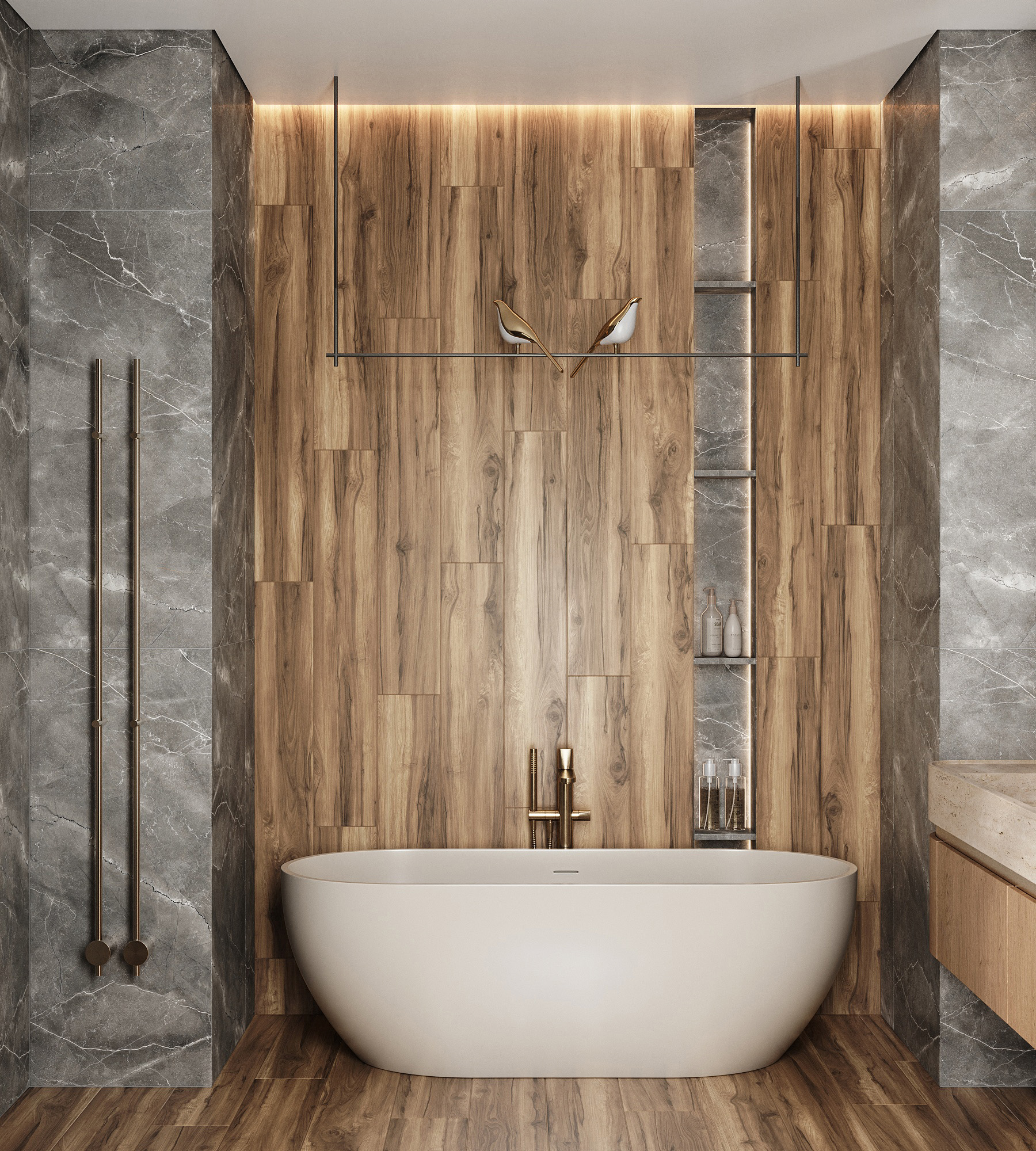 CW-RT10-B На пол Fossil Wood Wenge Rustic 20x120 - фото 10