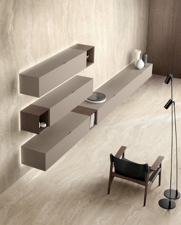 781136 На пол Authentic Luxe Pearl Travertine Matte 6mm 60x120 - фото 25