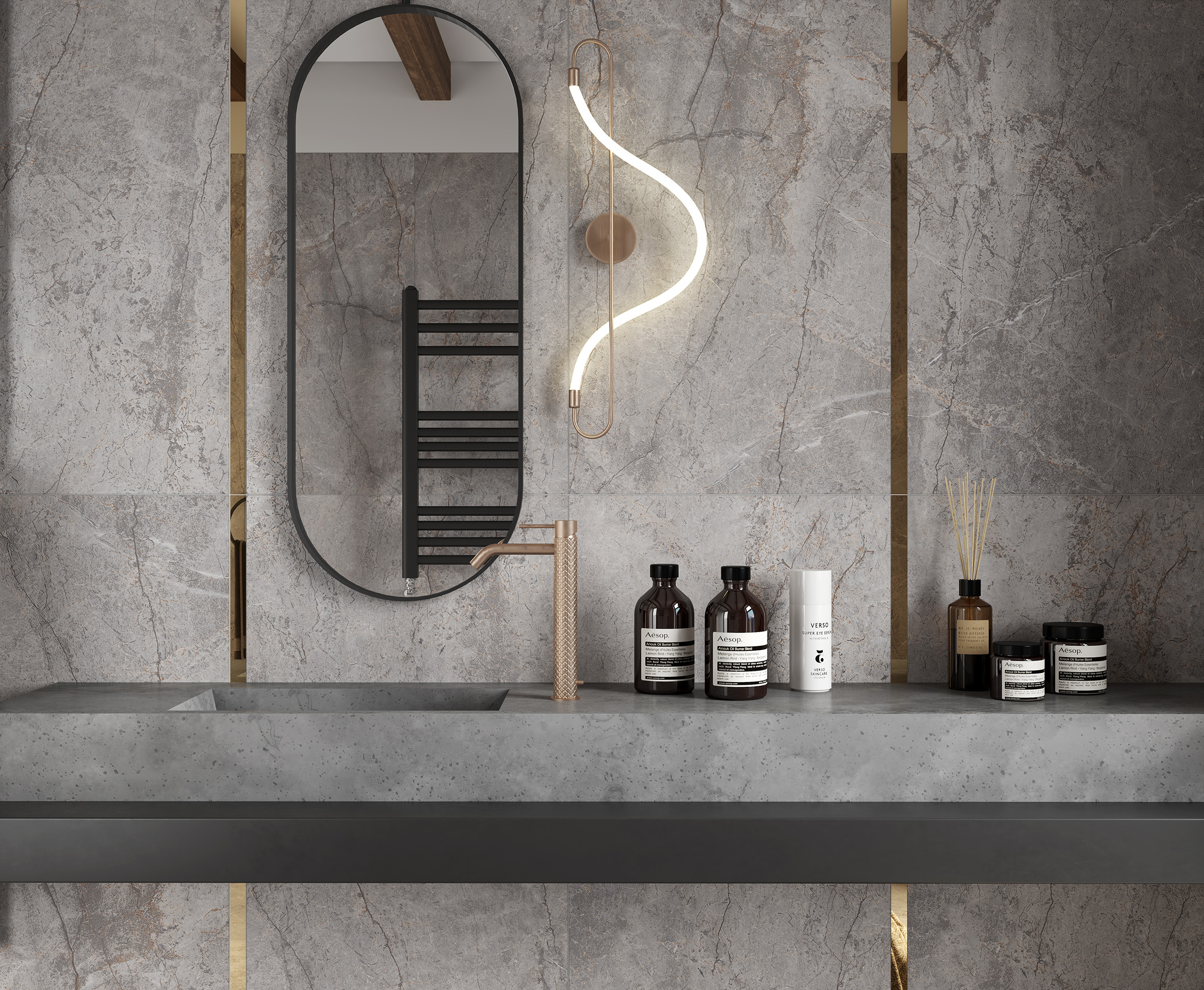 На пол Carved River Gray Карвинг 120 - фото 9