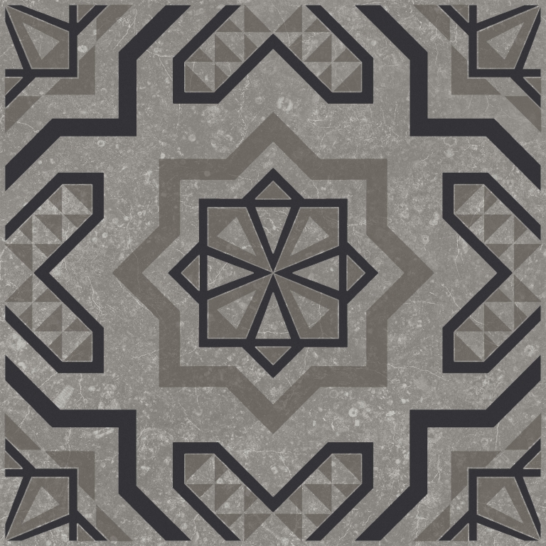 KMD3STA048GN Декор Касабланка Серый матовый 20x20x0.8 - фото 6