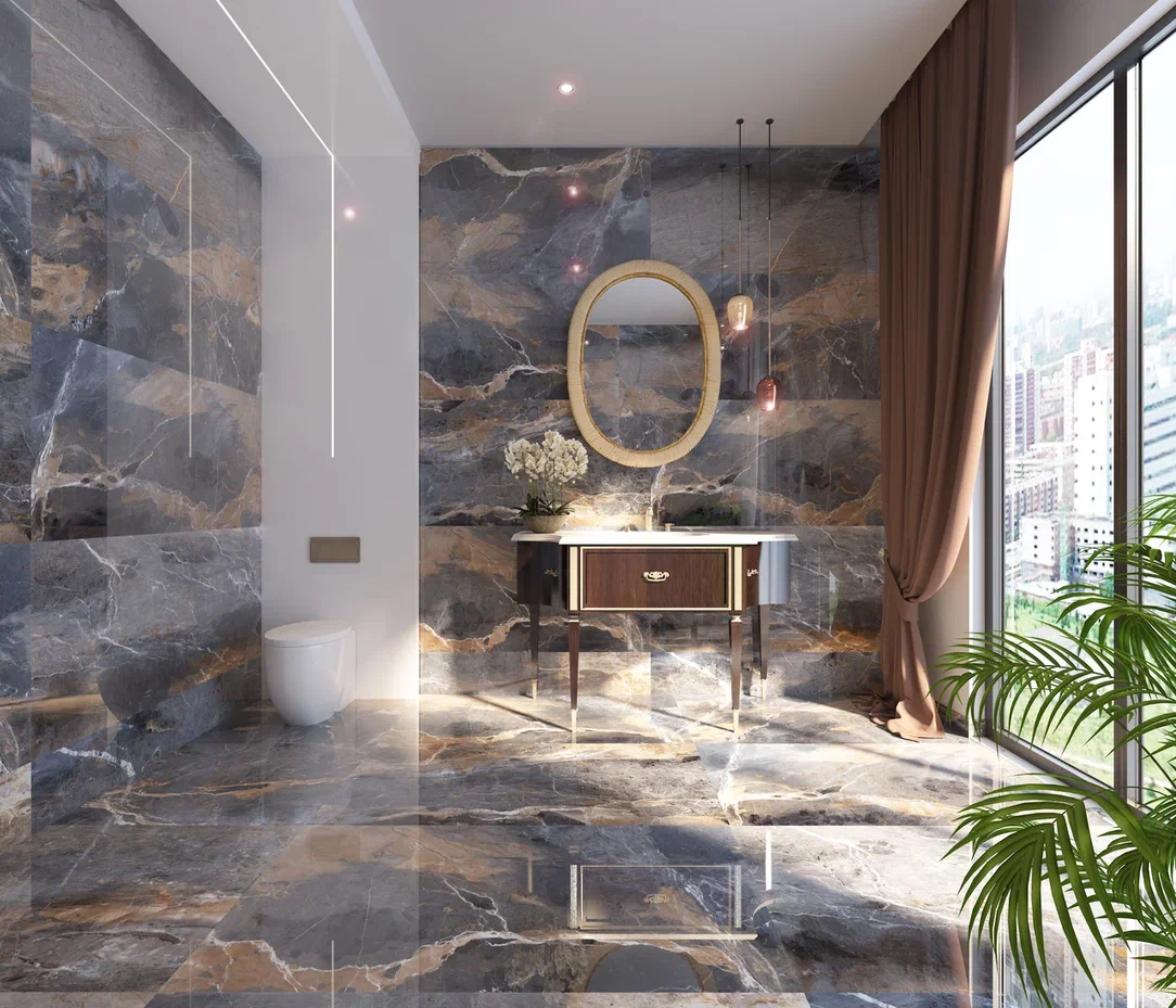 На пол Frankfurt Black Brown Polished 60x120 - фото 22