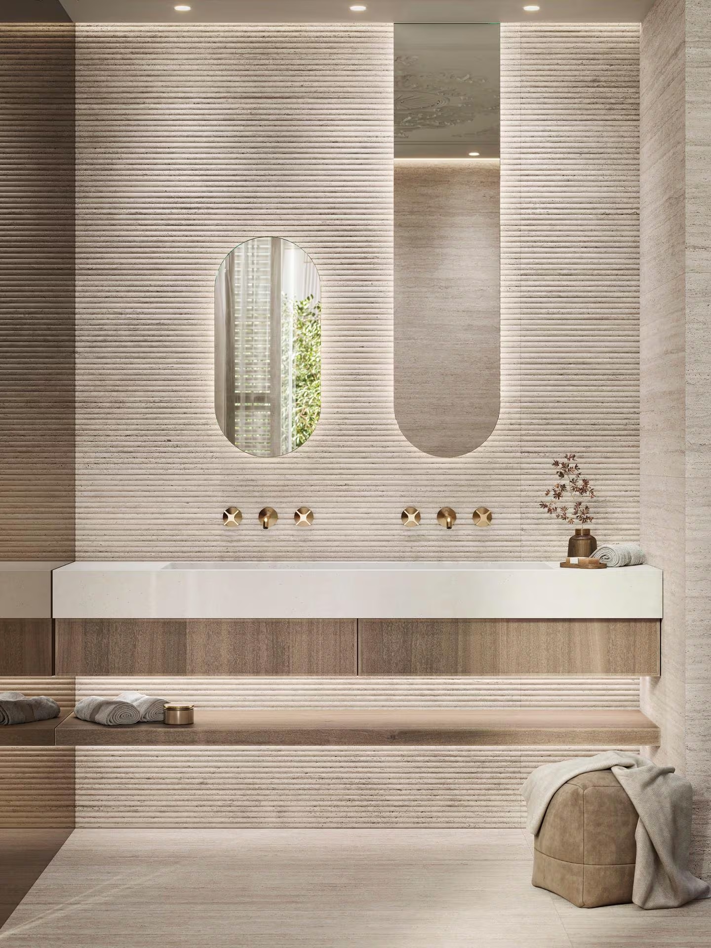 100363910 Декор Taranto Deco Gold 59.6х150 - фото 14