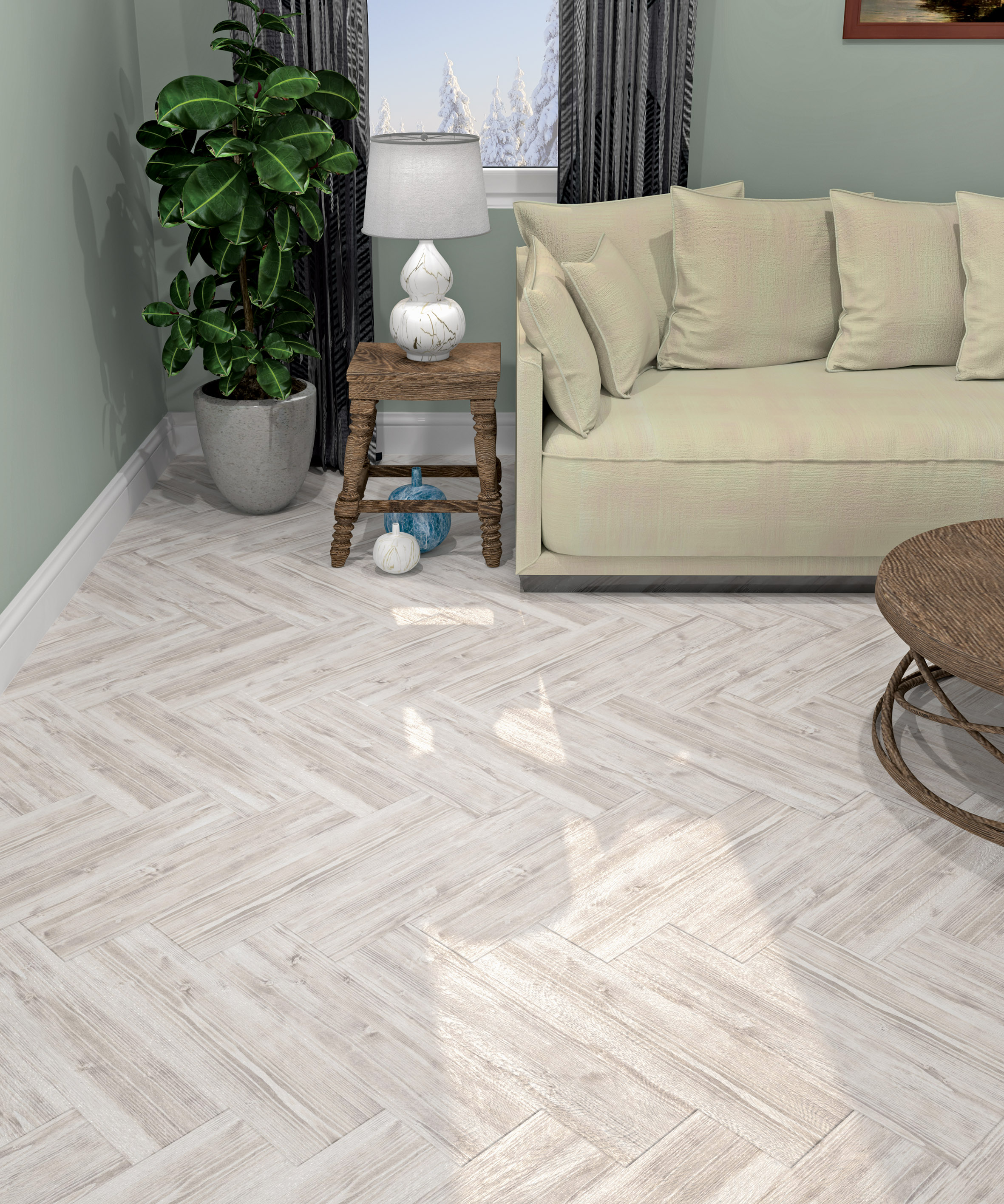 На пол Fernando Бежевый 59.4x14.7 - фото 7