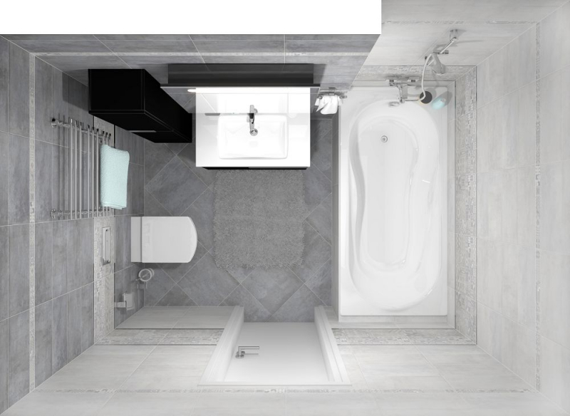 08-00-06-453 На стену Bastion Серый Серая Мозаика - фото 15