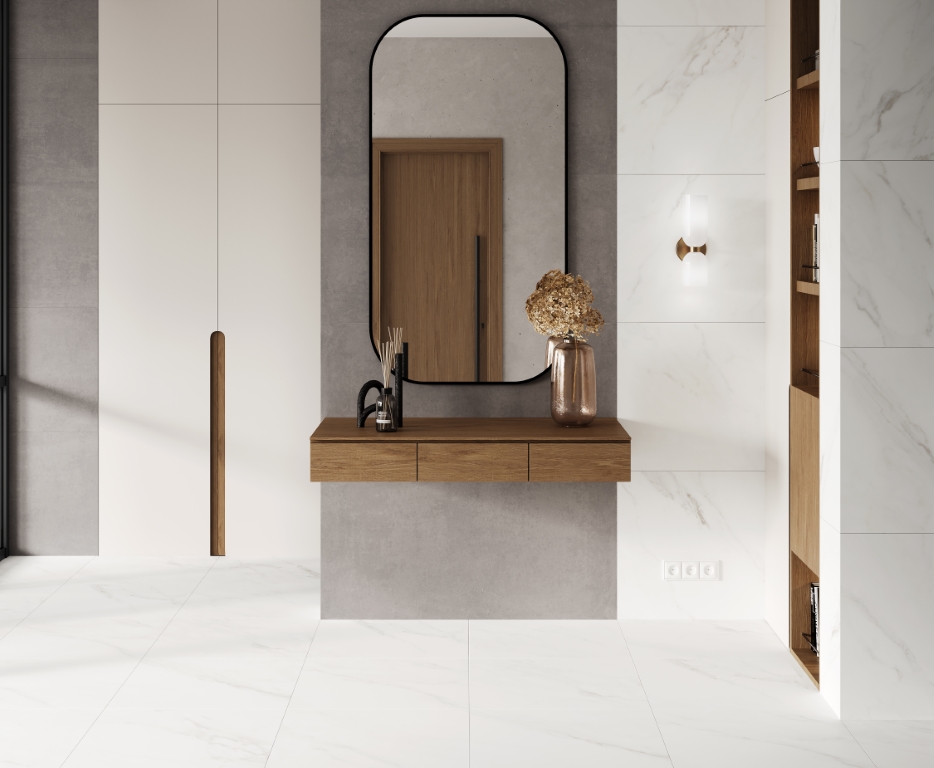 На пол Calacatta Michael Белый лаппатированный шайн 60х120 - фото 9