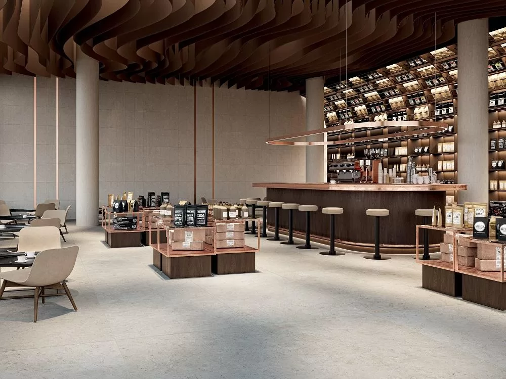 DD590520R На пол Про Лаймстоун АТ бежевый темный натуральный обрезной 119.5x238.5x0.9 - фото 29