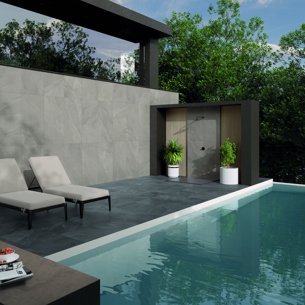 На пол Time Stone Grafite Rett 120x120 - фото 14