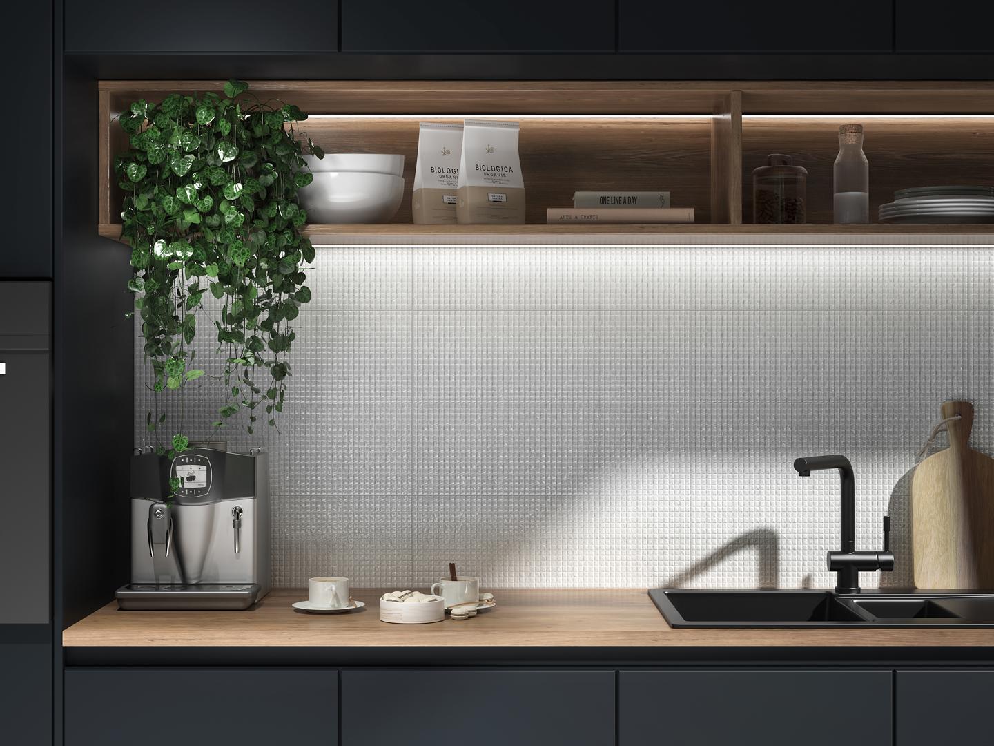 60167 На стену Бьянка Белый матовый мозаика 20x60x0.9 - фото 7