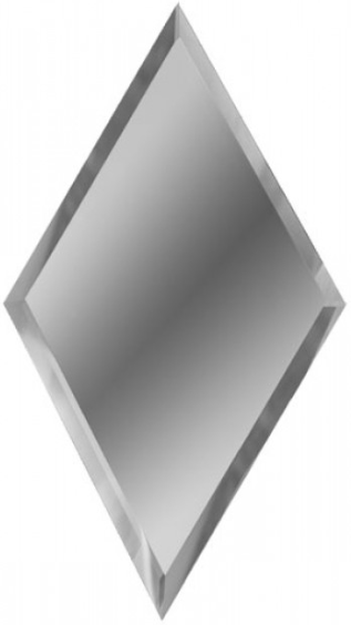 РЗС1-02 Настенная Зеркальная плитка Зеркальная серебряная ромб рзс1-02 30х51