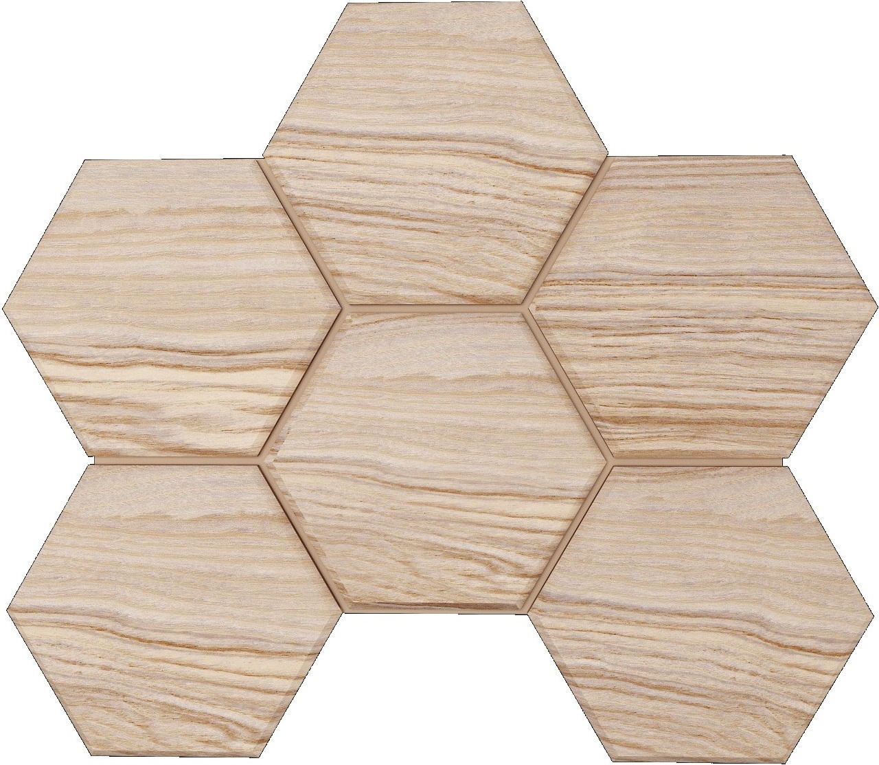 Mosaic/SI03_NS/25x28,5x10/Hexagon Декор Selection SI03 Pine Hexagon 25x28.5 Неполированная
