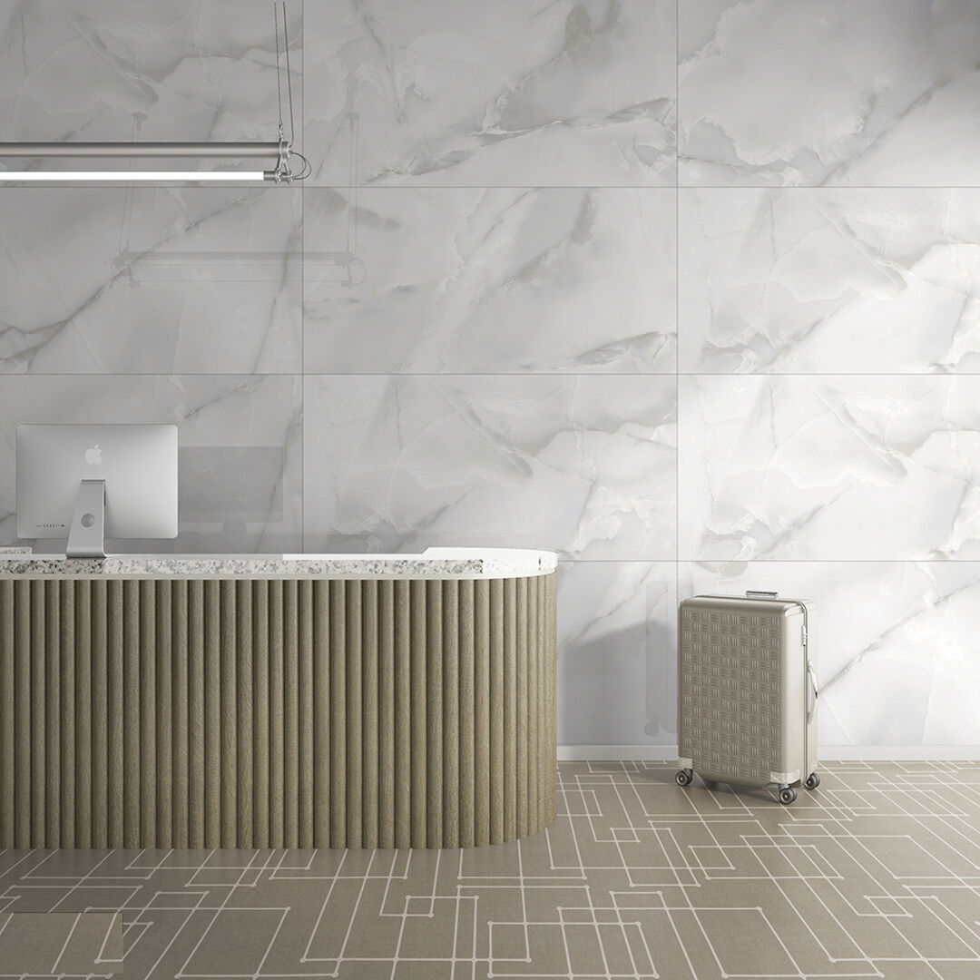 На пол Mercato Onyx Grey Glossy 120x60 - фото 8