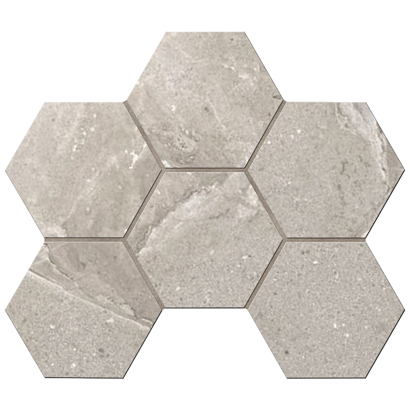 Mosaic/KA03_NS/25x28,5x10/Hexagon Декор Kailas KA03 Light Brown Hexagon Неполированная