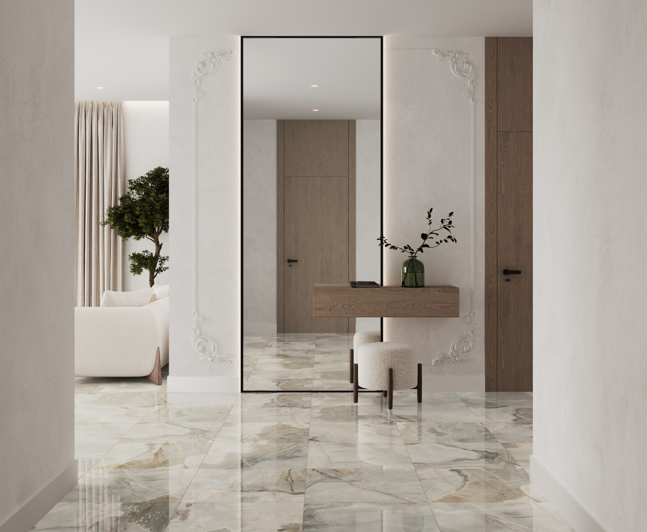 На пол Onyx Newest Бежевый полированный 60х120 - фото 14