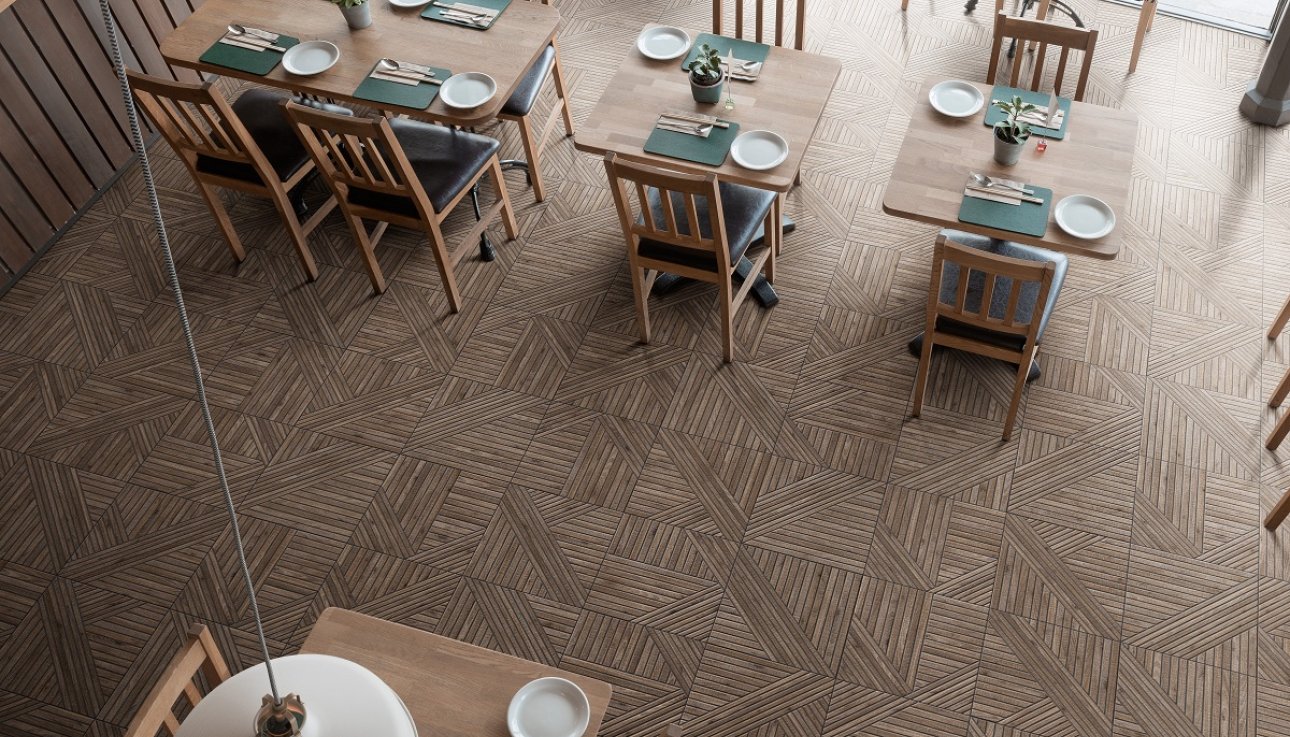 На пол Tangram Wood Walnut 44.2х44.2 - фото 2