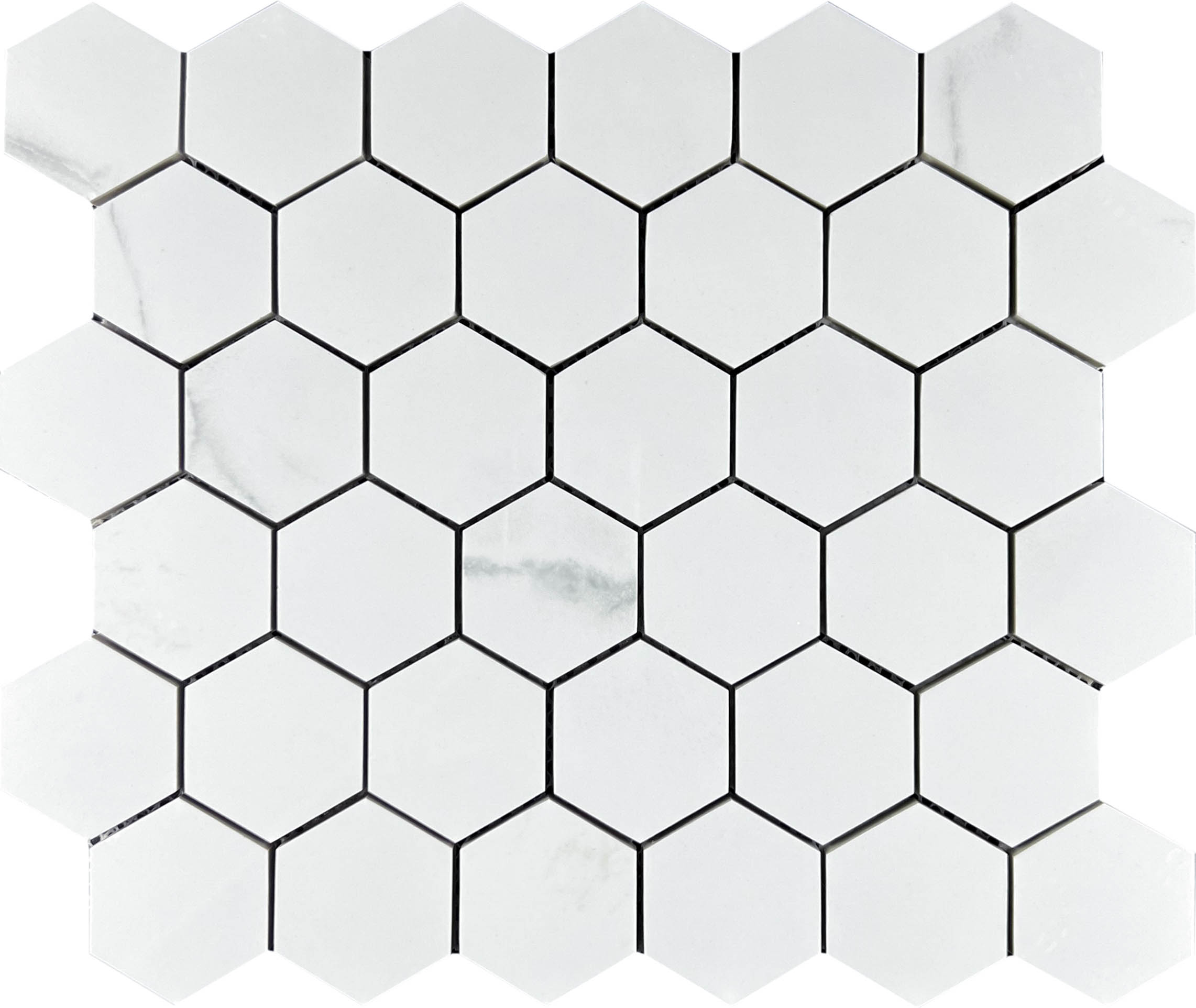 Декор Calacata Lite Mosaic Калаката Лайт Hexagone - фото 4