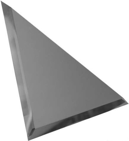ТЗГ1-01 Настенная Зеркальная плитка Треугольная графитовая с фацетом 10 мм 18x18