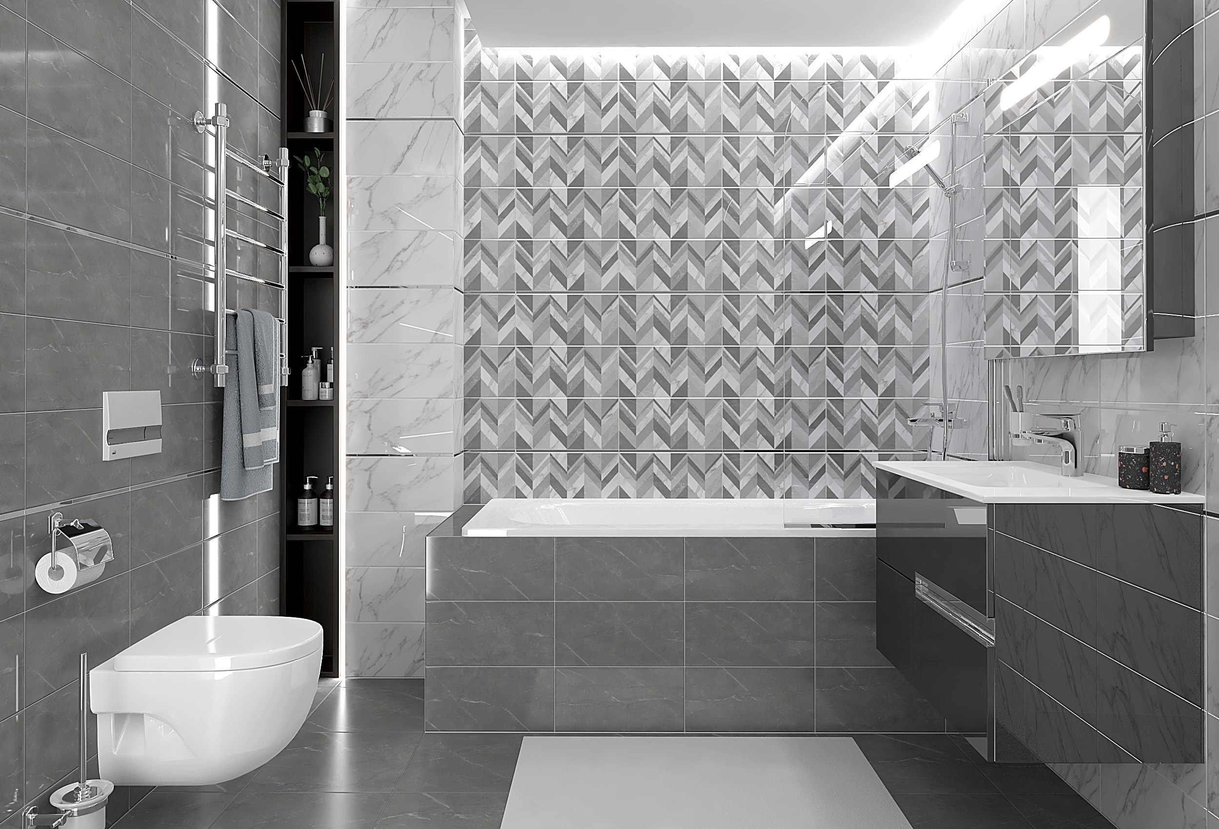 08-00-06-2681 На стену Venus Серый узор - фото 3